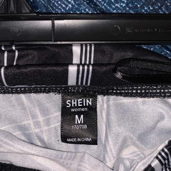 Black Plaid Bodycon Skirt - Picture 2 of 2